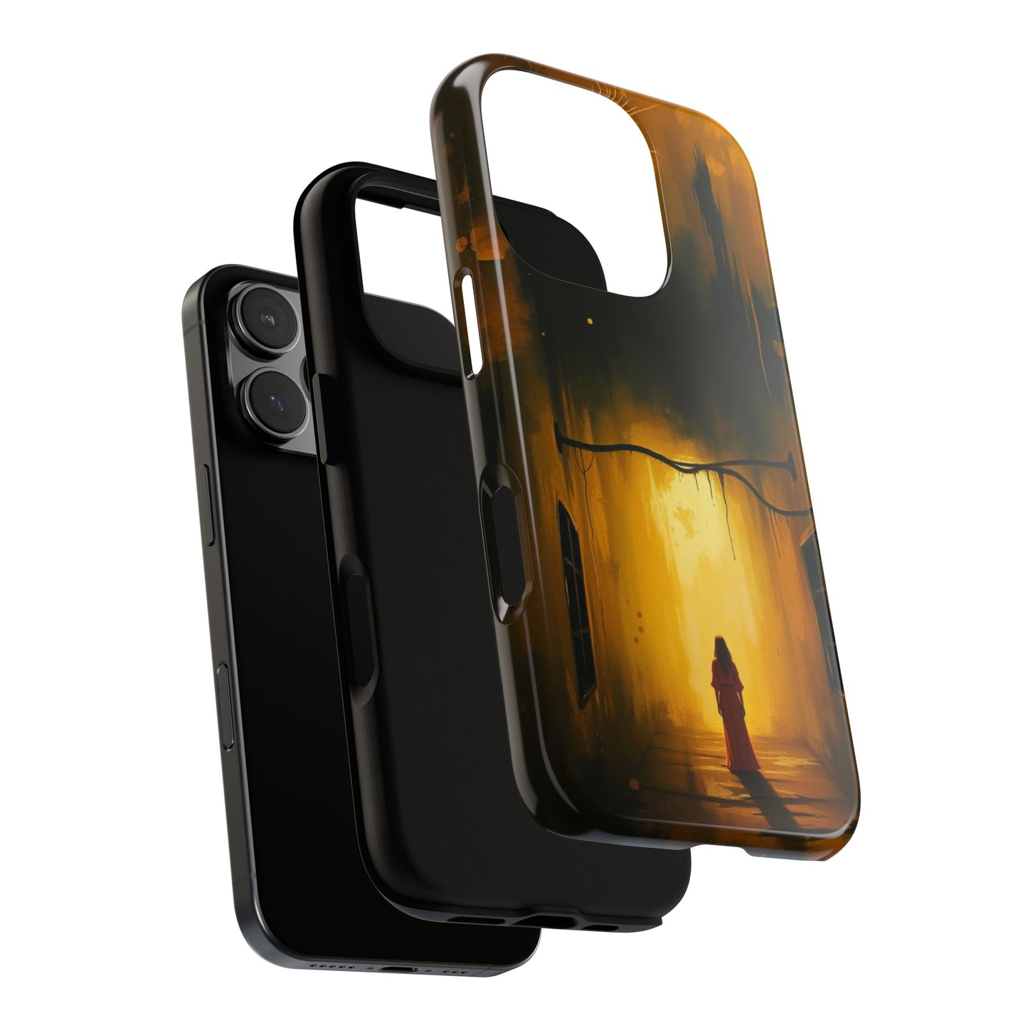 Acrylic Gothic Woman in Red Phone Case