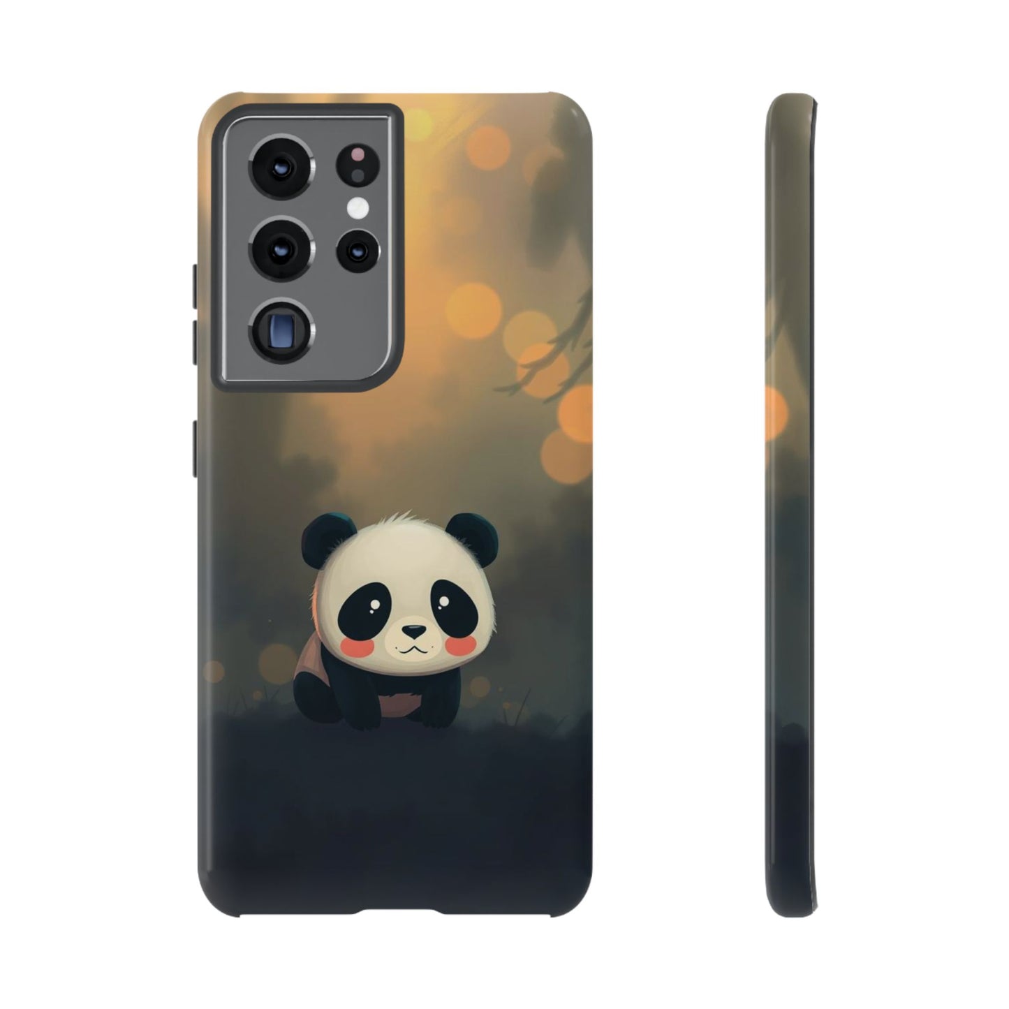 Cute Gothic Panda Design Phone Case