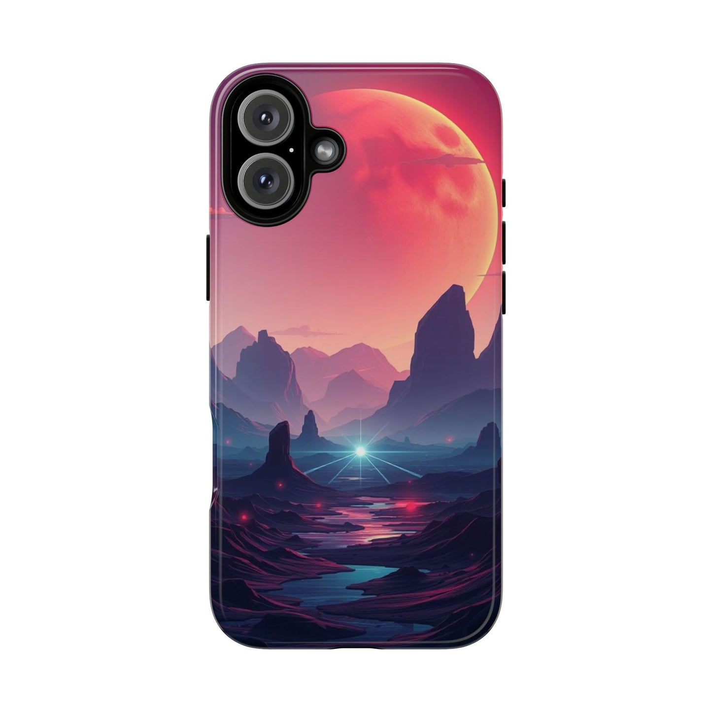 Alien Moon Landscape Design Phone Case
