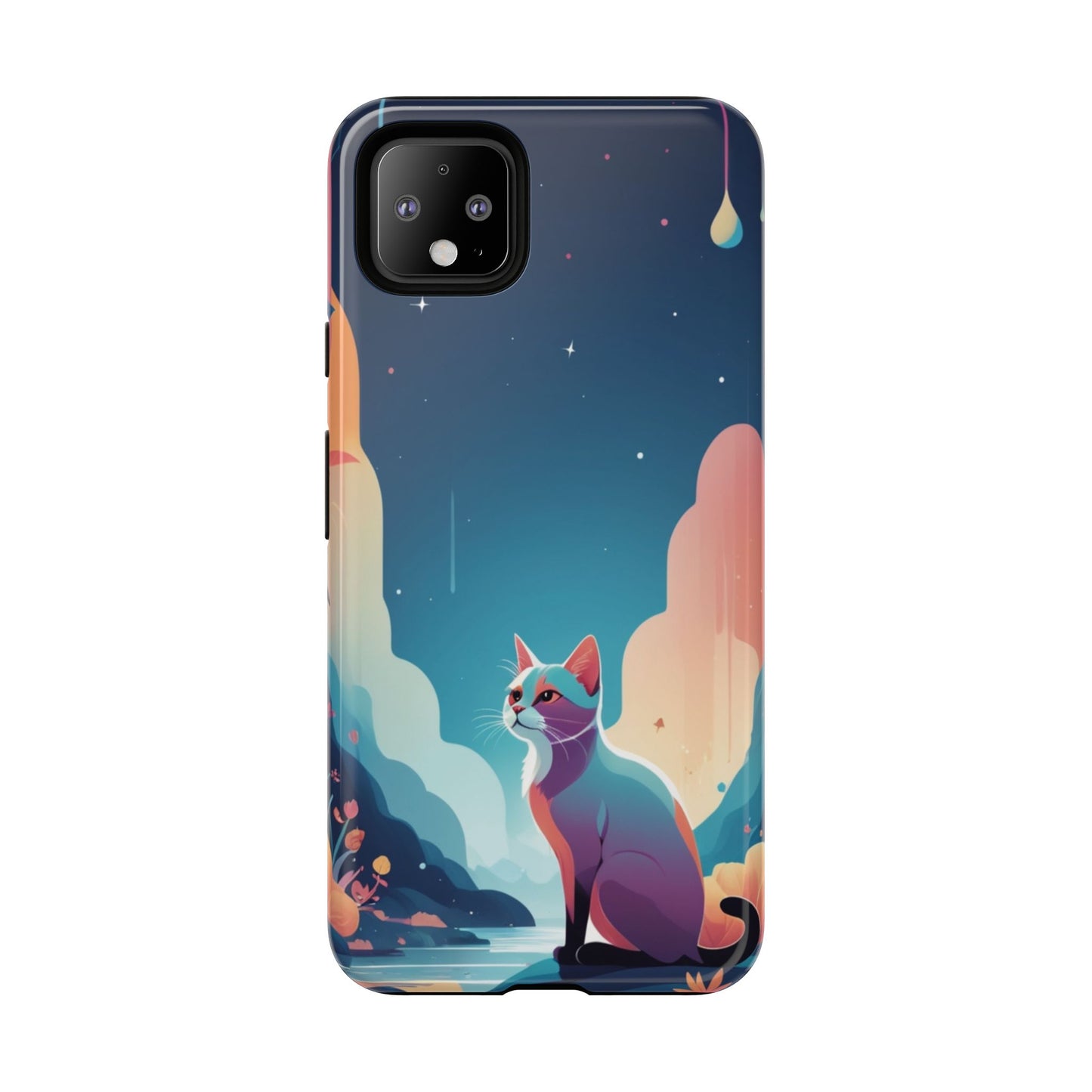 Stylised Cat Design Phone Case