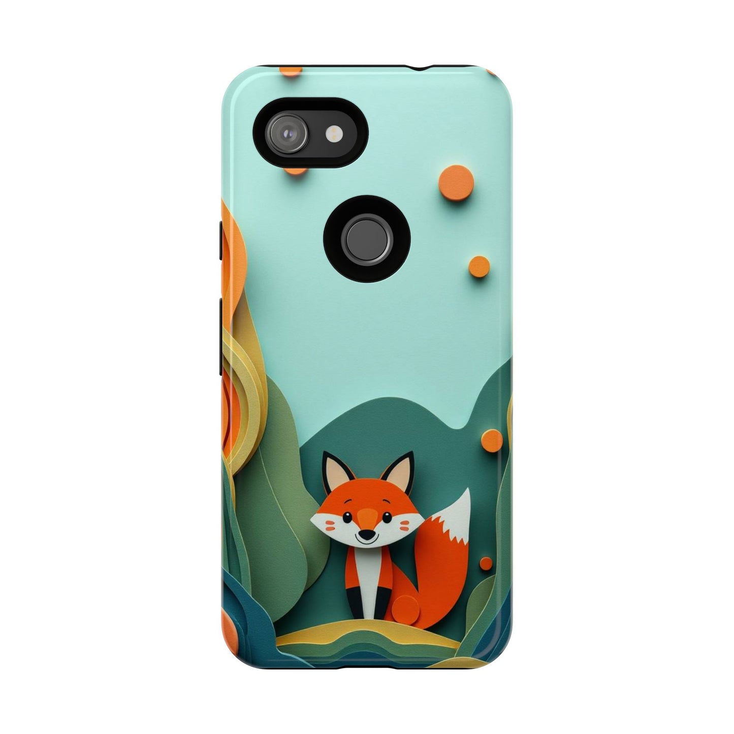 Papier-mâché Fox Design Phone Case