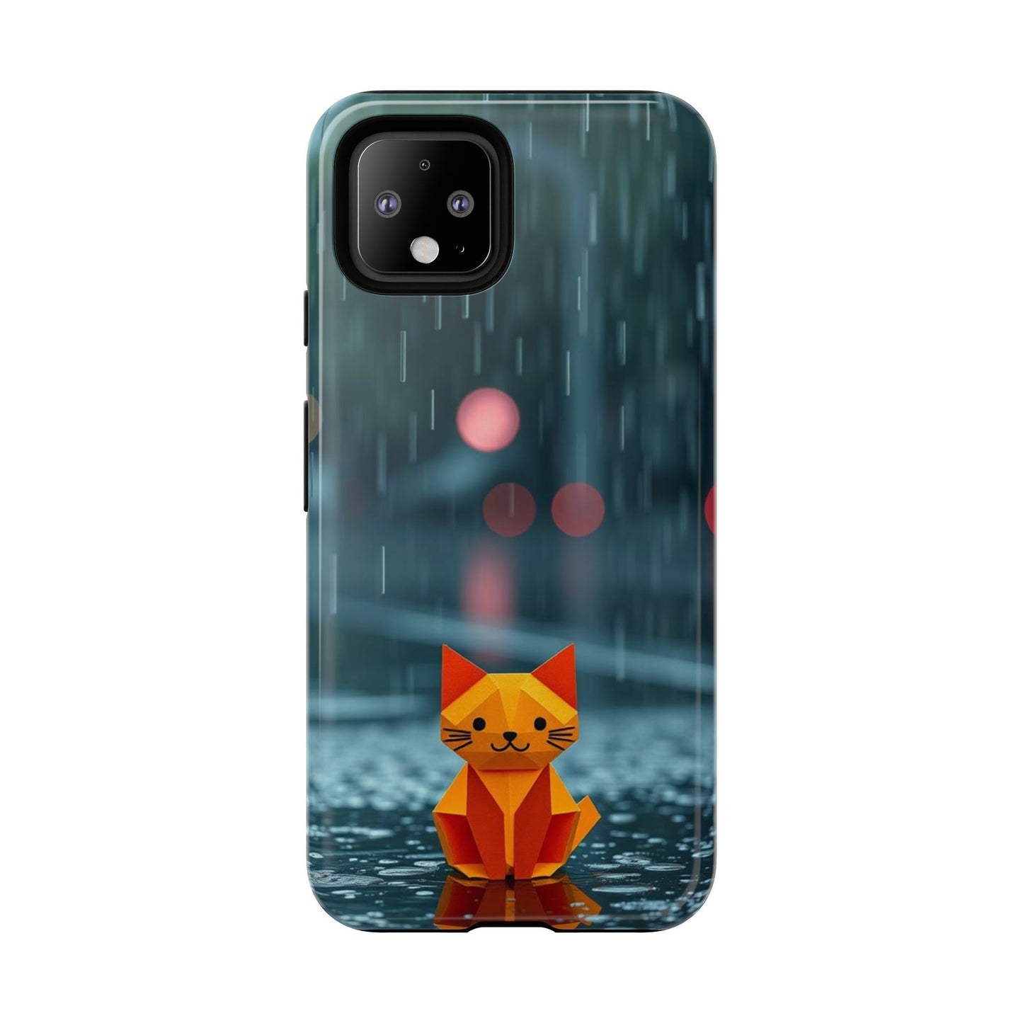 Origami 'Soggy Cat' Design Phone Case