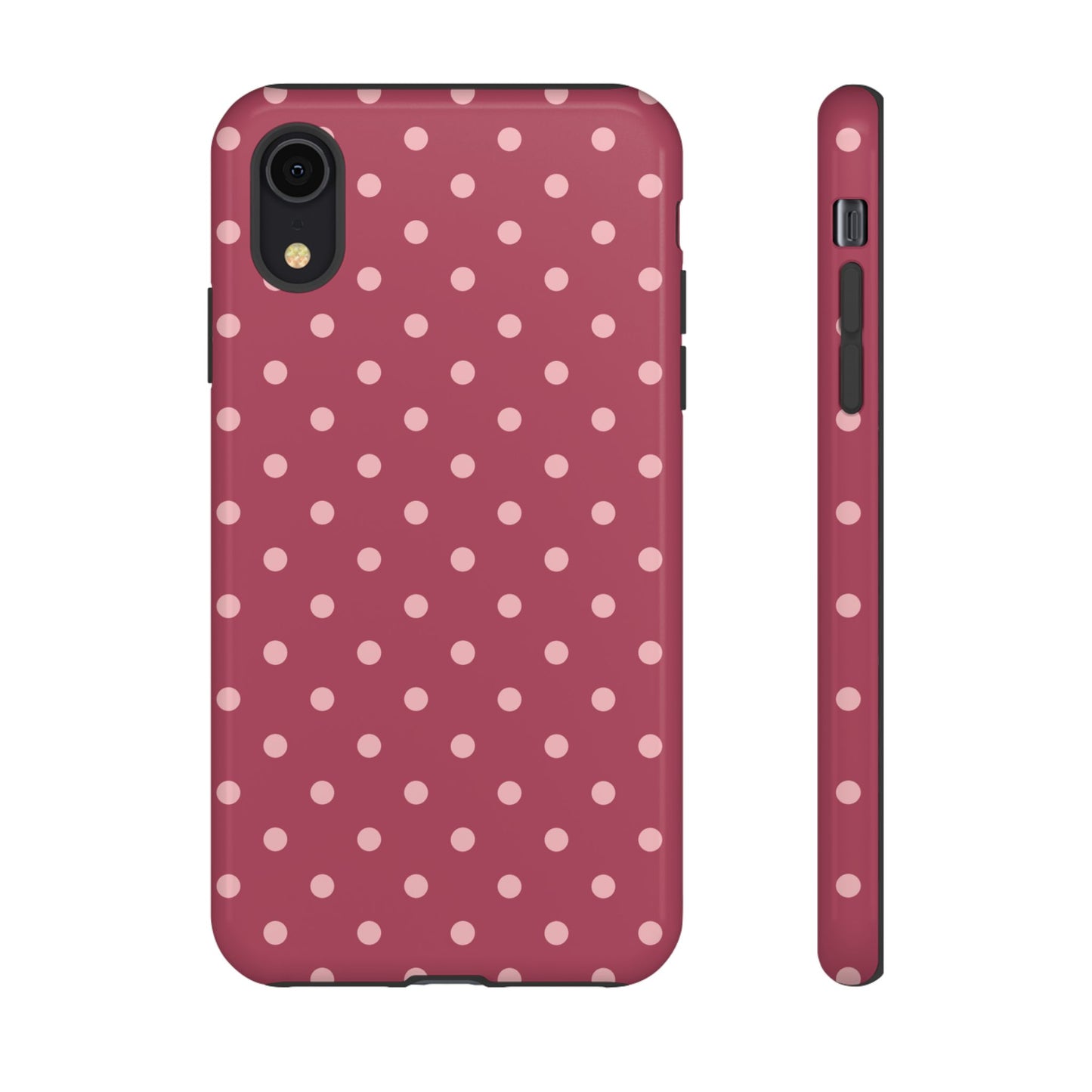 iPhone XR / Glossy Phone Case - ’Pink Dot Pattern’ Phone Case