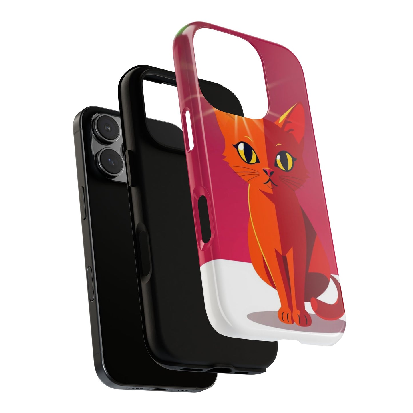 Flashing Cat Design Phone Case