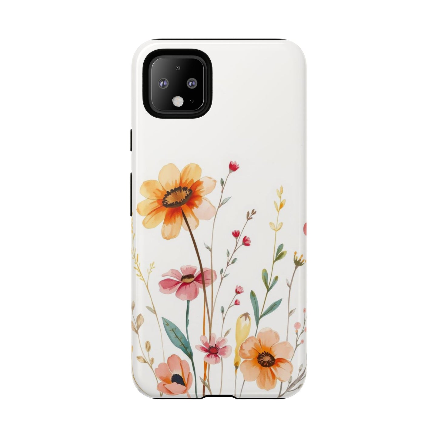Boho Chic Watercolour Wild Blooms Pattern Phone Case