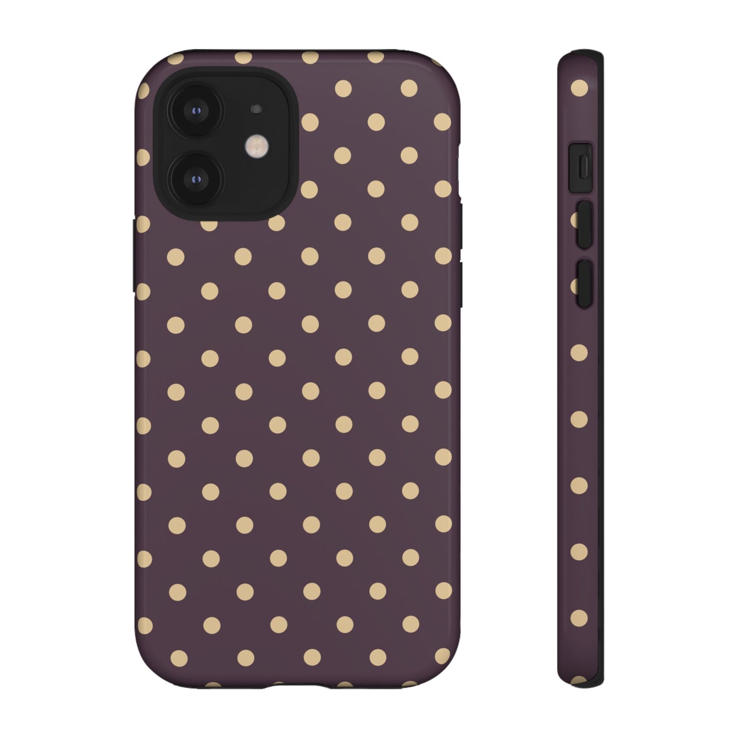 Purple with Yellow Dot Pattern Phone Case