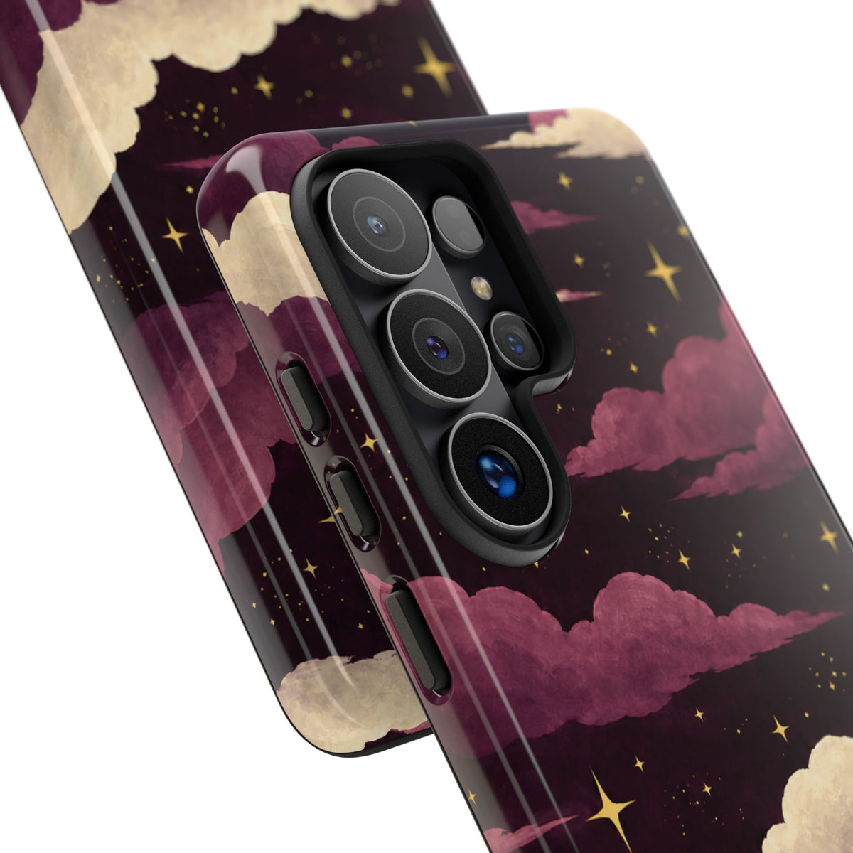 Illustrated Plum Clouds & Stars Phone Case