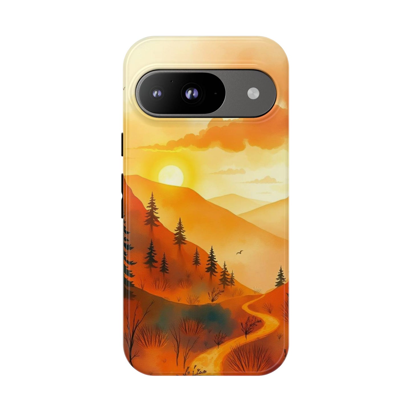 Golden Sunset Design Phone Case