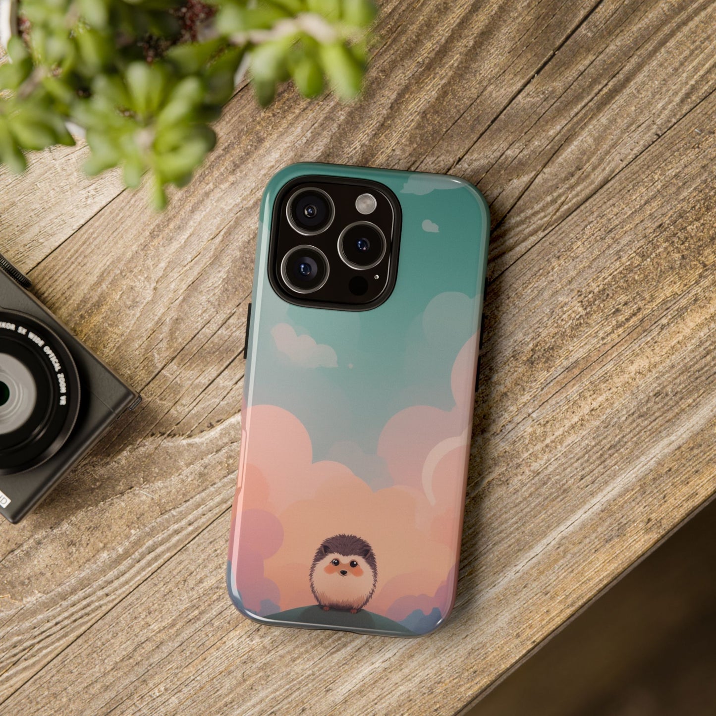 Cute Hedgehog & Cloud Design Phone Case