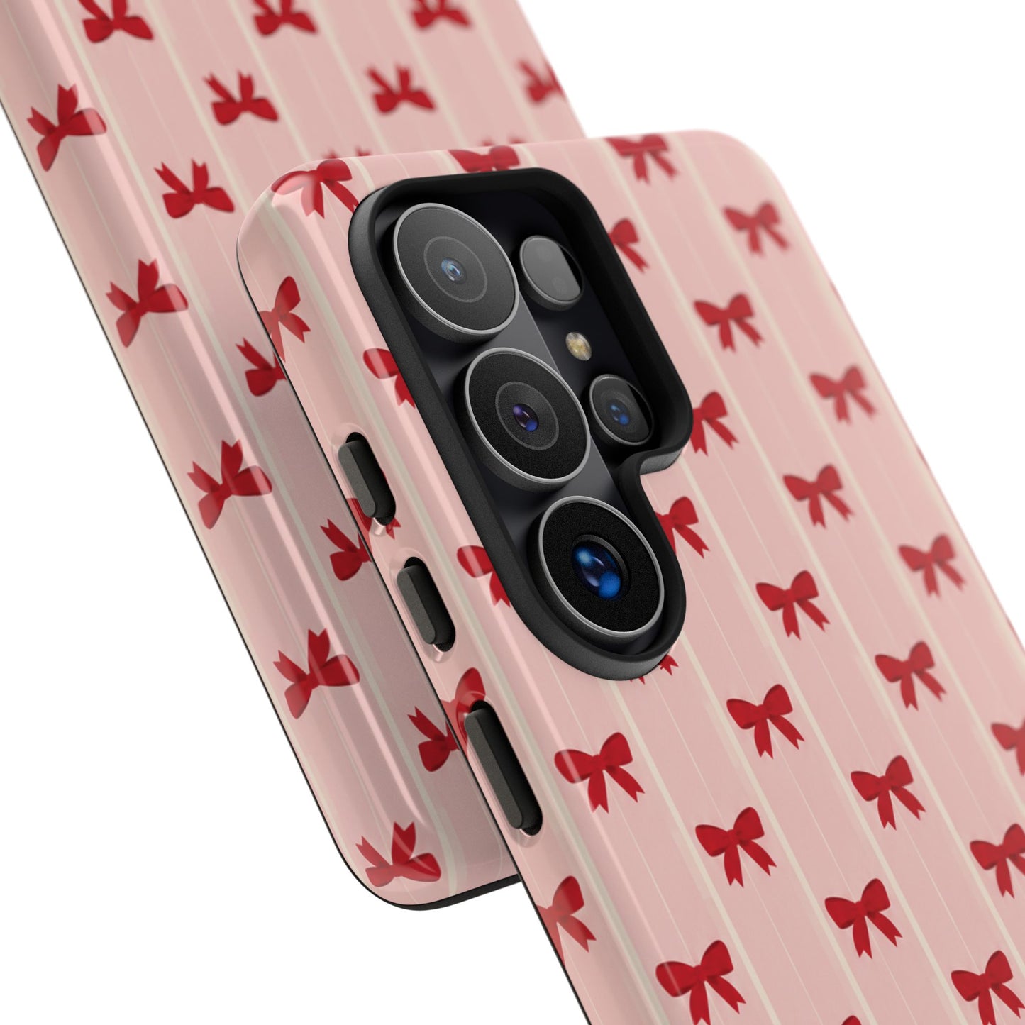 Retro Cherry Red Bow Pattern Phone Case