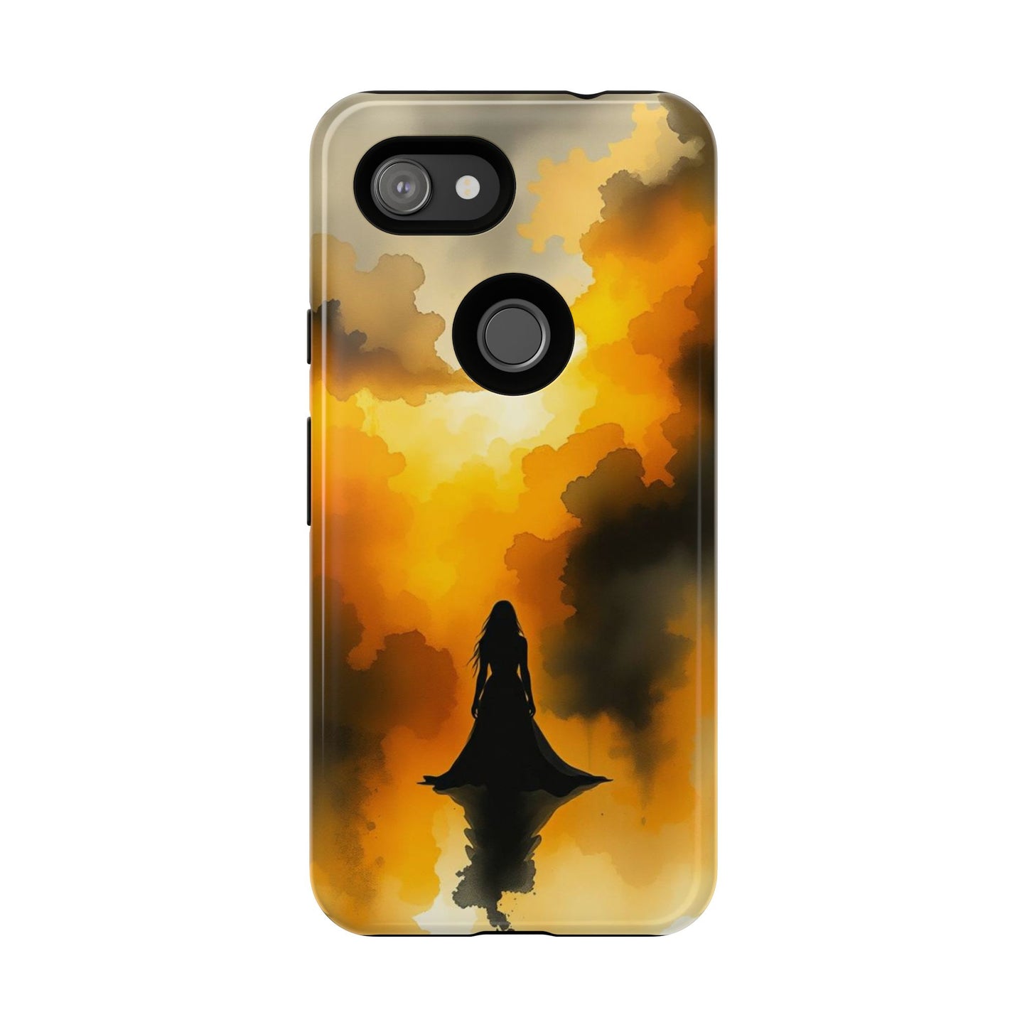 Watercolour Gothic Woman in Black Phone Case
