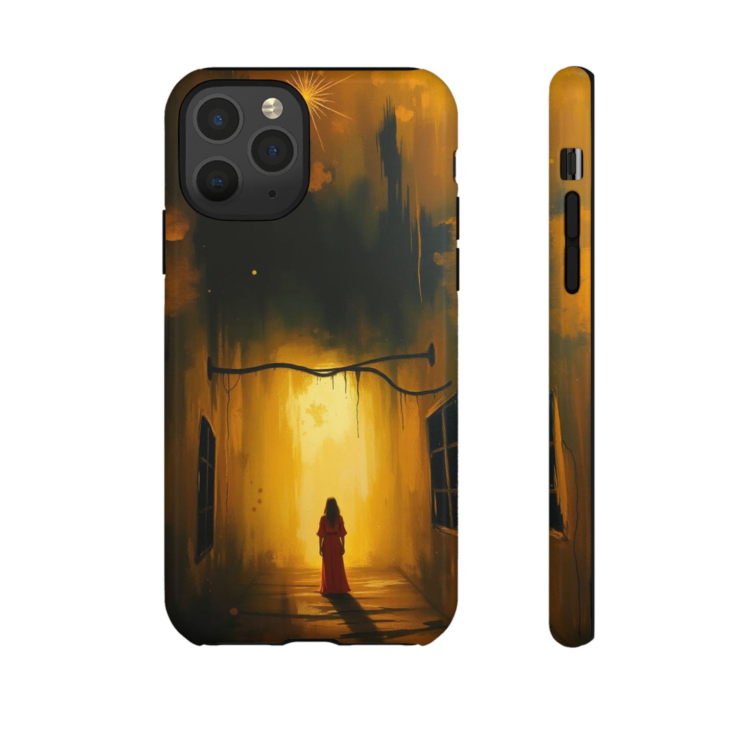Acrylic Gothic Woman in Red Phone Case