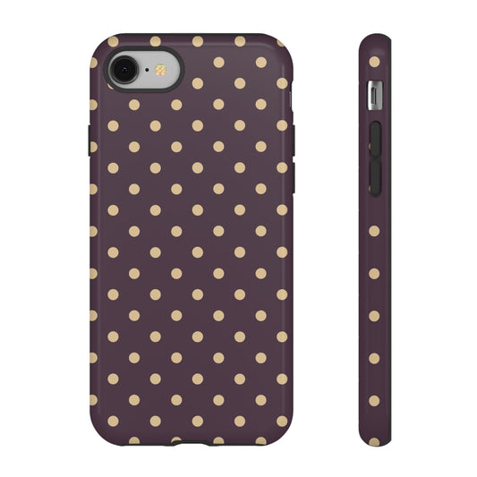 Purple with Yellow Dot Pattern Phone Case