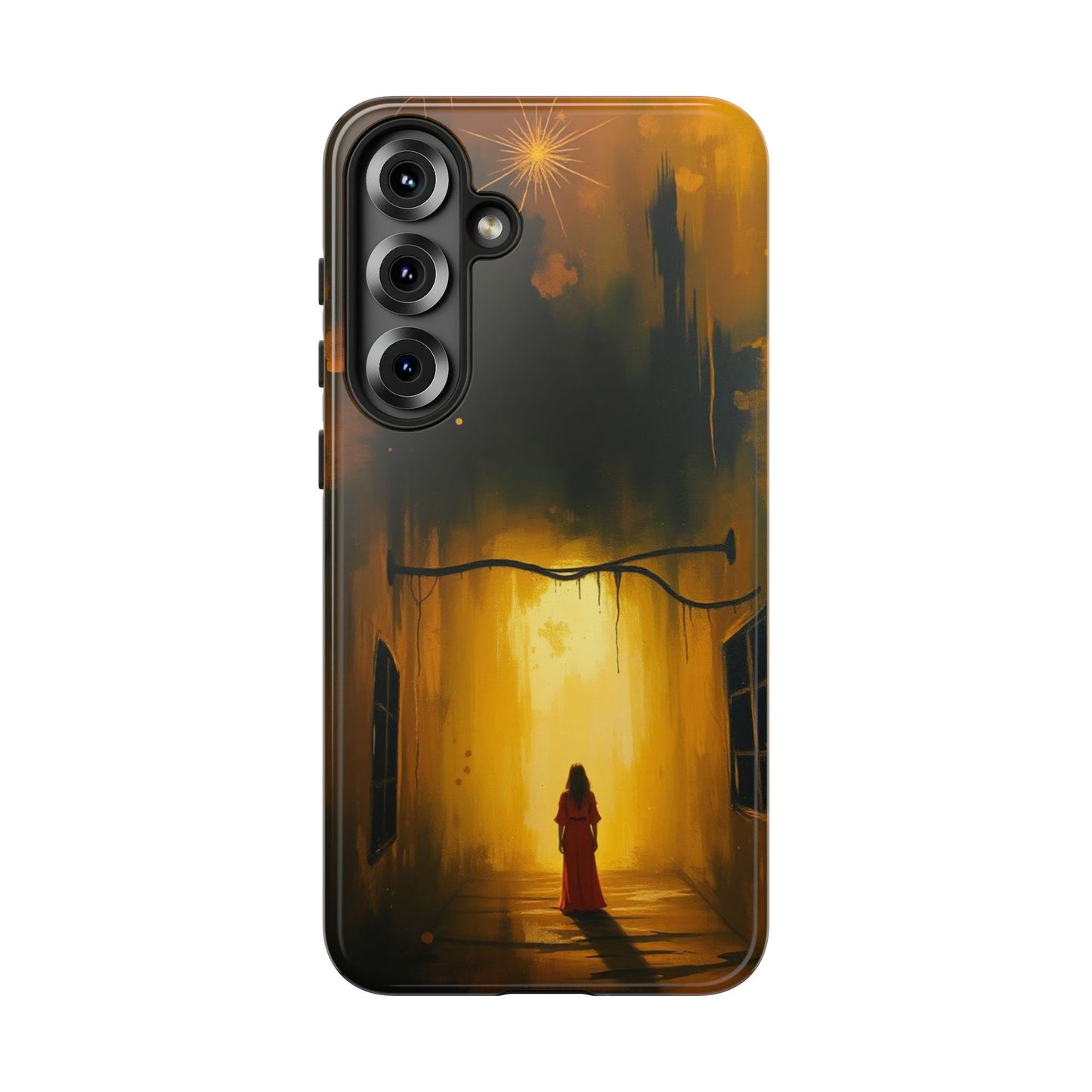 Acrylic Gothic Woman in Red Phone Case