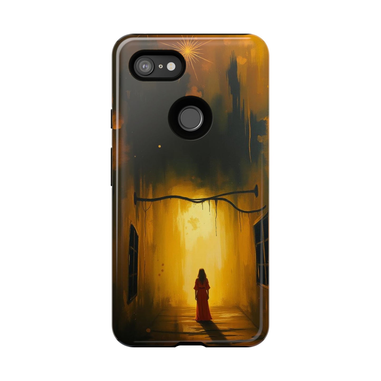 Acrylic Gothic Woman in Red Phone Case