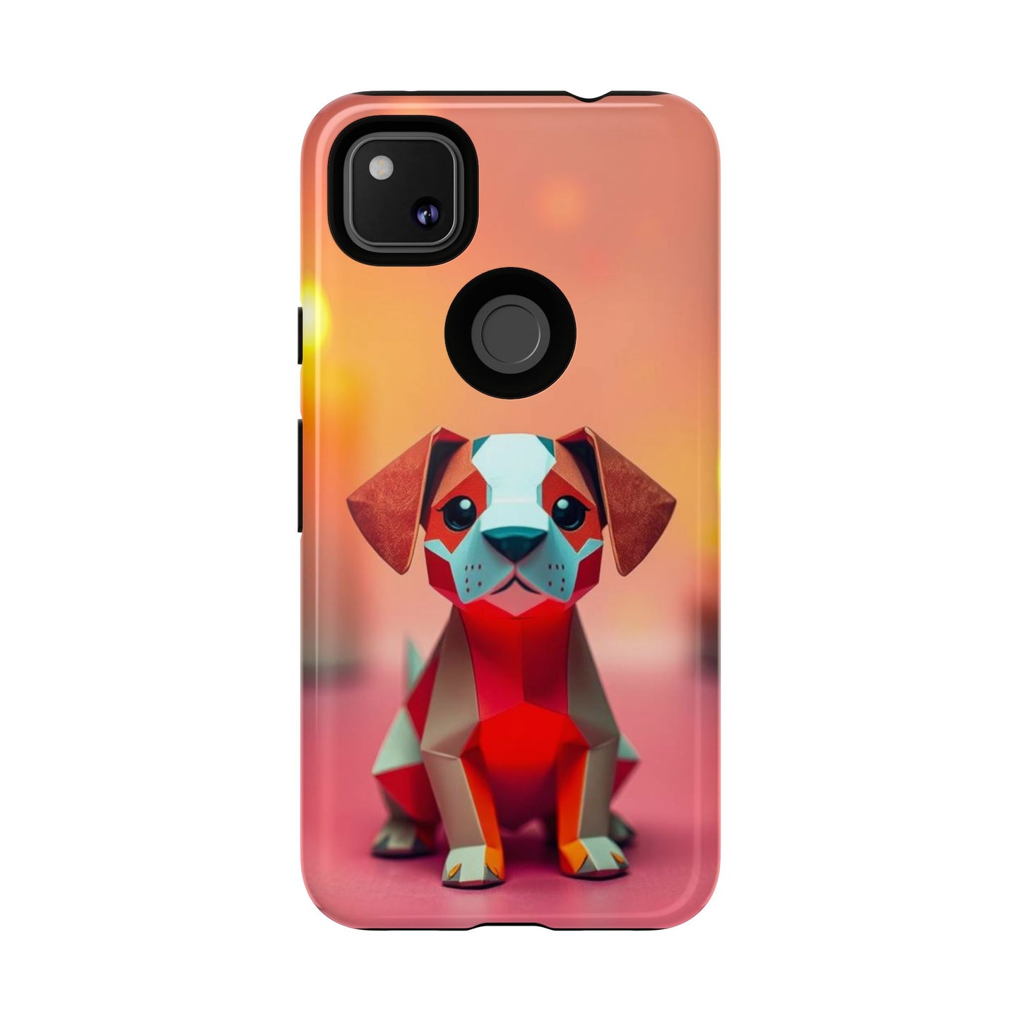 Origami Dog Design Phone Case