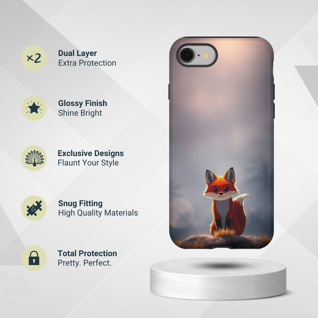 Phone Case - Cute Gothic Fox Design Phone Case