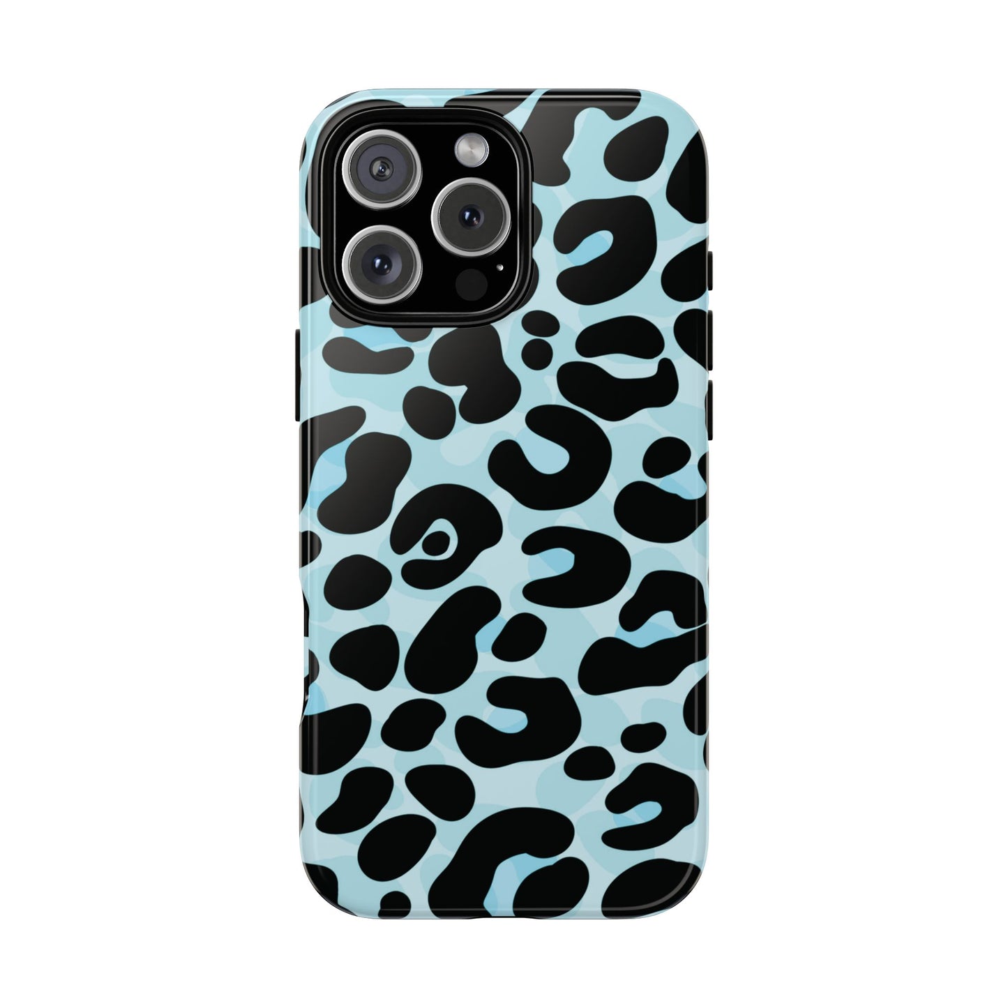 Cool Aqua Leopard Print Phone Case