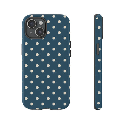 Blue & White Dot Pattern Phone Case