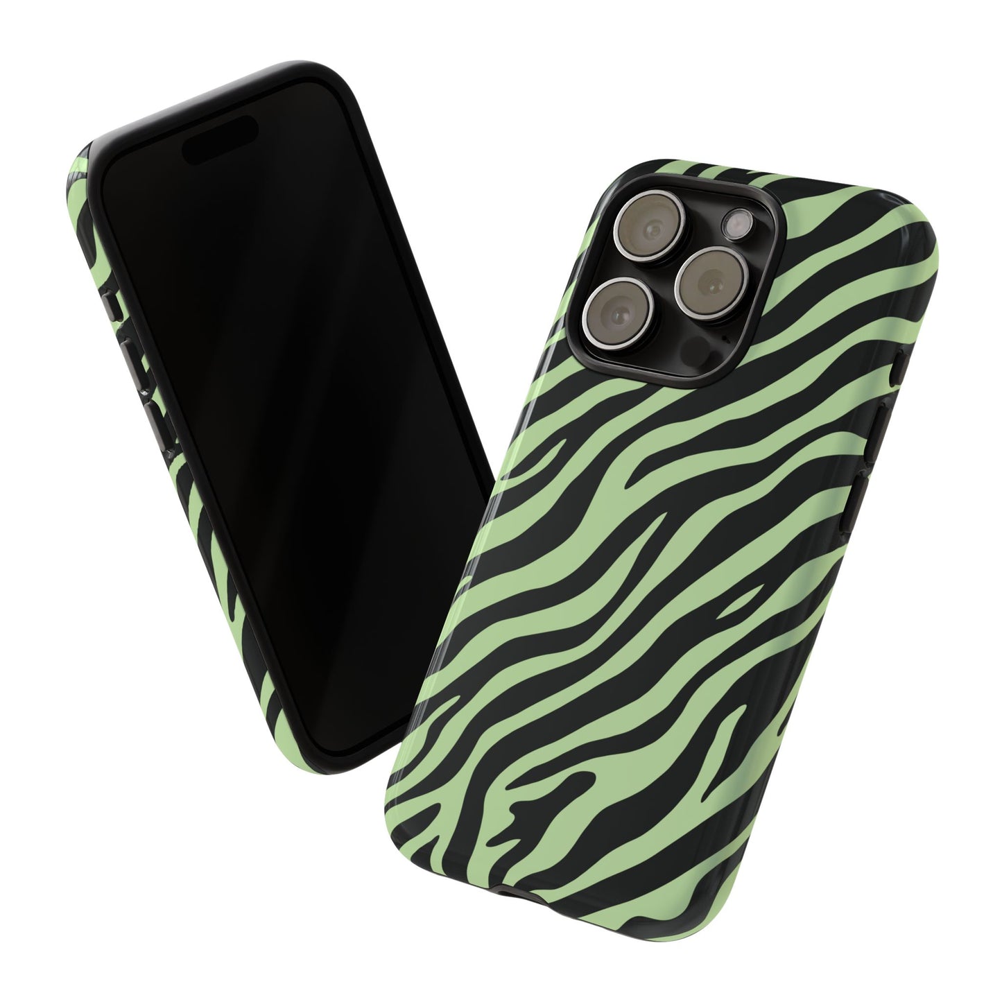 Stylish Mint Zebra Print Phone Case
