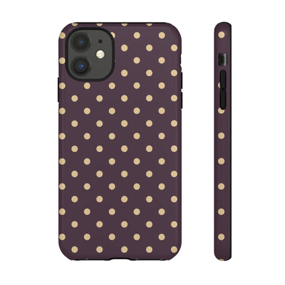 Purple with Yellow Dot Pattern Phone Case