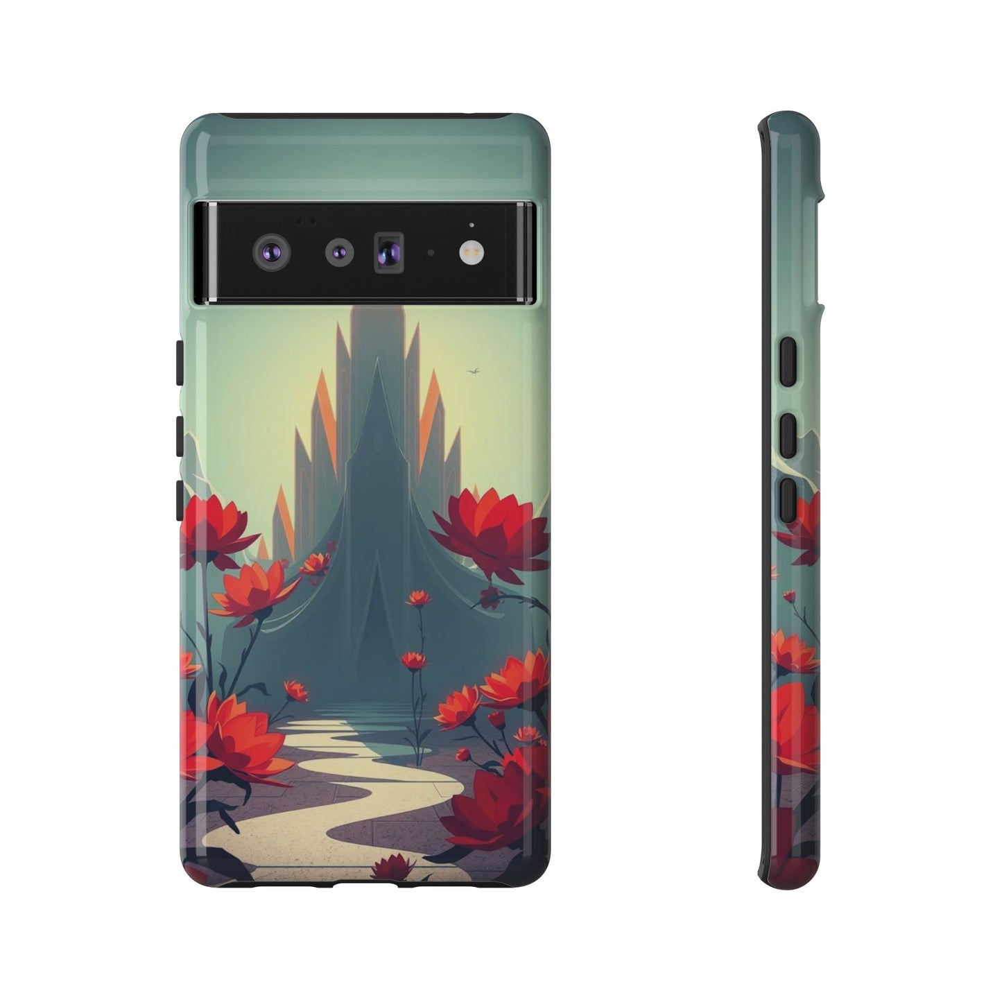 Google Pixel 6 Pro / Glossy Phone Case - Gothic Alien Garden Design Phone Case
