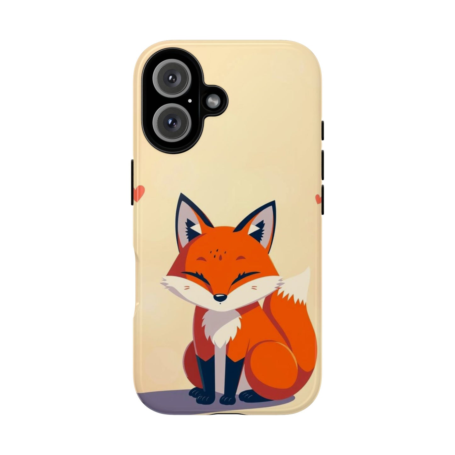 iPhone 16 / Glossy Phone Case - Cute Fox Design Phone Case