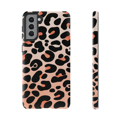 Elegant Peach Leopard Print Phone Case