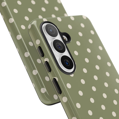 Green & White Dot Pattern Phone Case