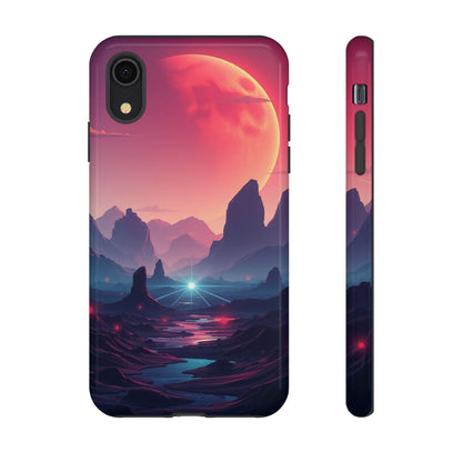 iPhone XR / Glossy Phone Case - Alien Moon Landscape Design Phone Case