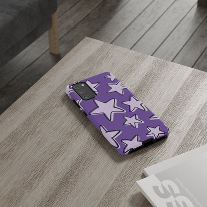 Violet Purple Doodle Star Phone Case