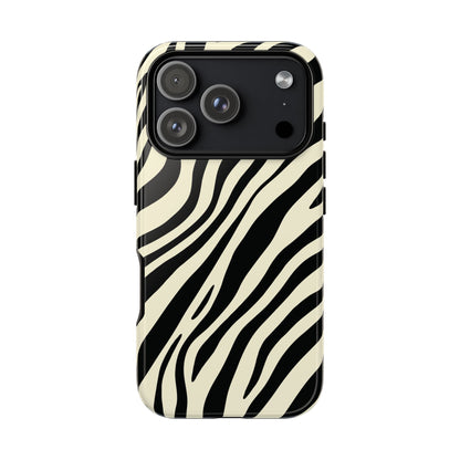 Modern Neutral Zebra Print Phone Case