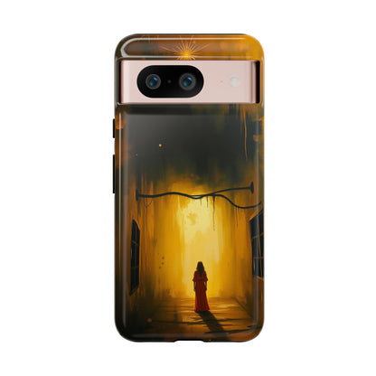 Google Pixel 8 / Glossy Phone Case - Acrylic Gothic Woman in Red Phone Case