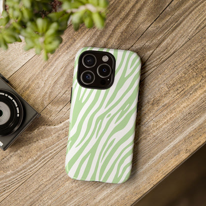 Mint Tiger Print Phone Case