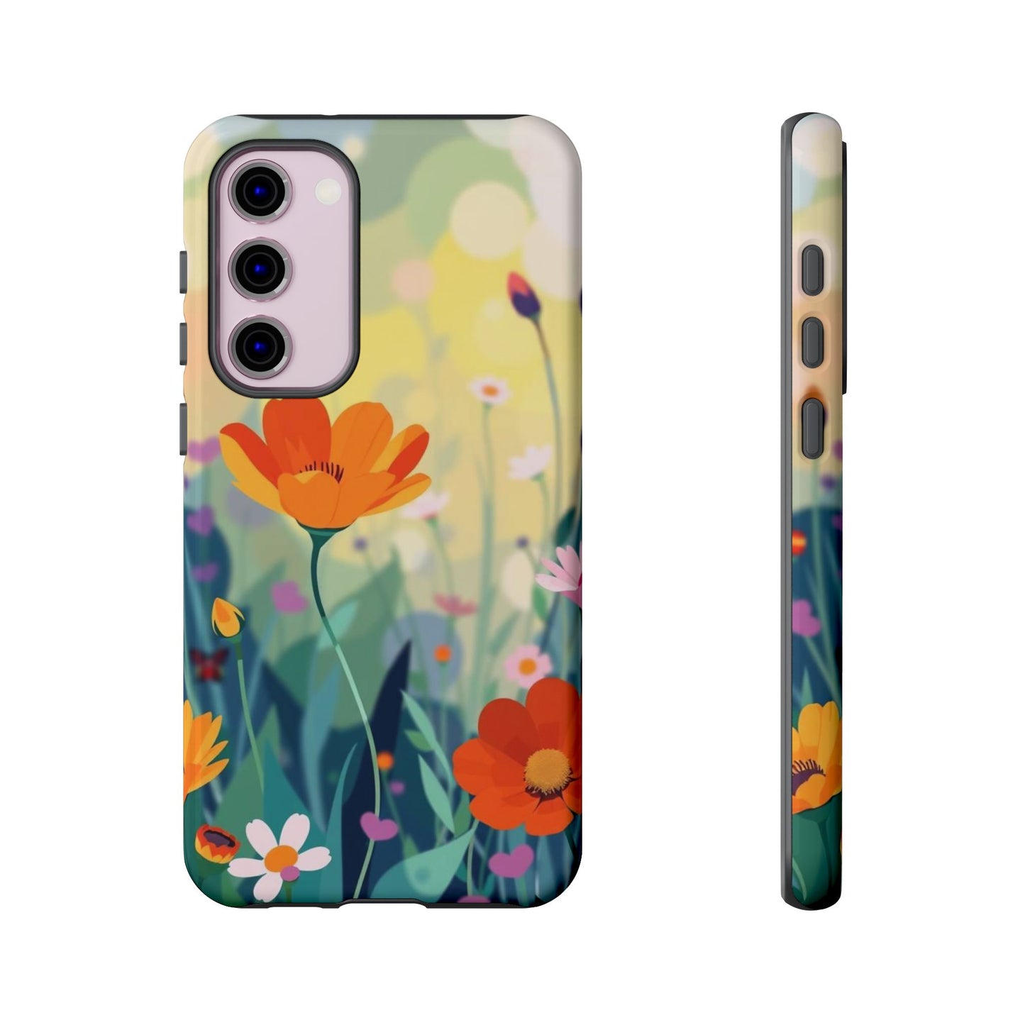 Samsung Galaxy S23 Plus / Glossy Phone Case - Pop Art Style Wildflower Design Phone Case