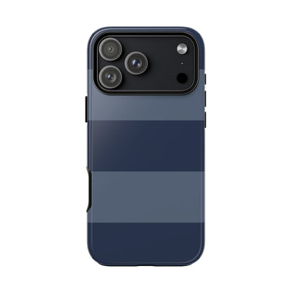 Dark Blue Horizontal Stripe Pattern Phone Case - Blue Phone Case - iPhone 17 Pro Max / Glossy