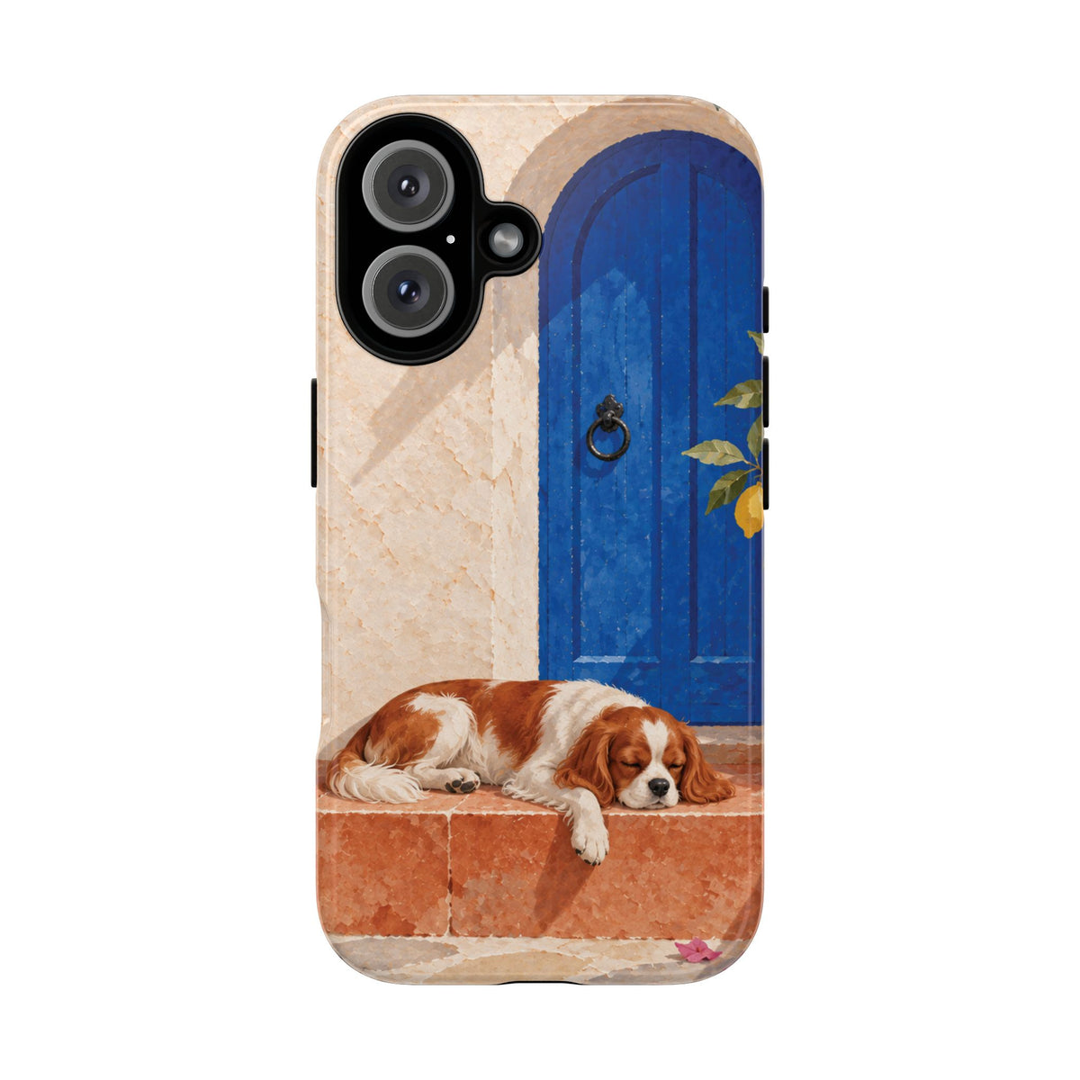 Cavalier King Charles Spaniel Blue Door Siesta Phone Case - Multicolor Phone Case - iPhone 16 / Glossy