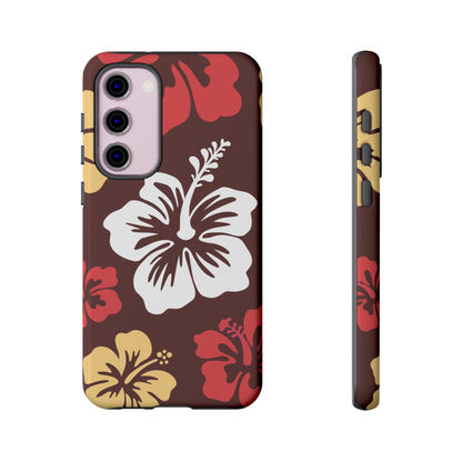 Samsung Galaxy S23 Plus / Glossy Phone Case - ’Hibiscus Retro Pattern #2’ Phone Case