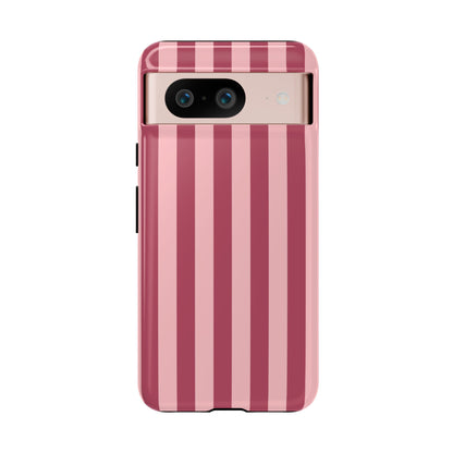 Google Pixel 8 / Glossy Phone Case - ’Pink Stripe Pattern’ Phone Case