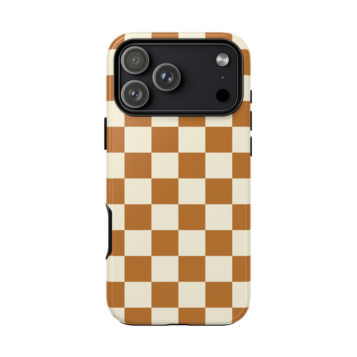 Orange & White Checked Pattern Phone Case - Orange Phone Case - iPhone 17 Pro Max / Glossy