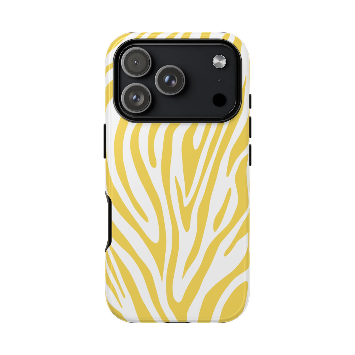 Graphic Yellow Tiger Print Phone Case - Yellow Phone Case - iPhone 18 Pro / Glossy