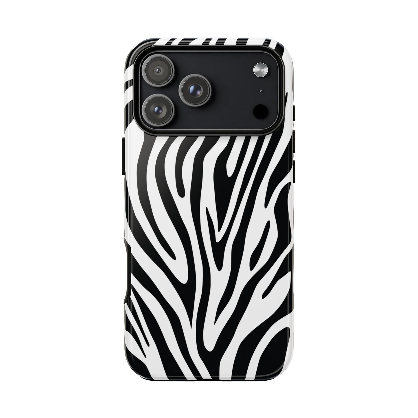 Classic Monochrome Tiger Print Phone Case