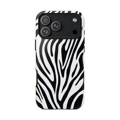 Classic Monochrome Tiger Print Phone Case