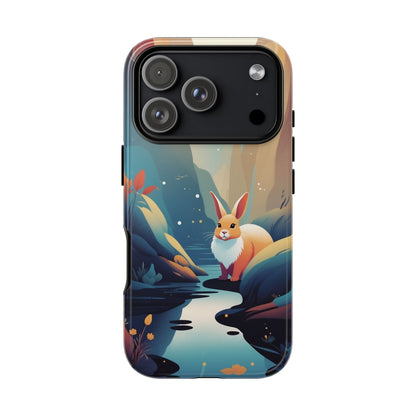 iPhone 17 Pro / Glossy Phone Case - Stylised Rabbit Design Phone Case
