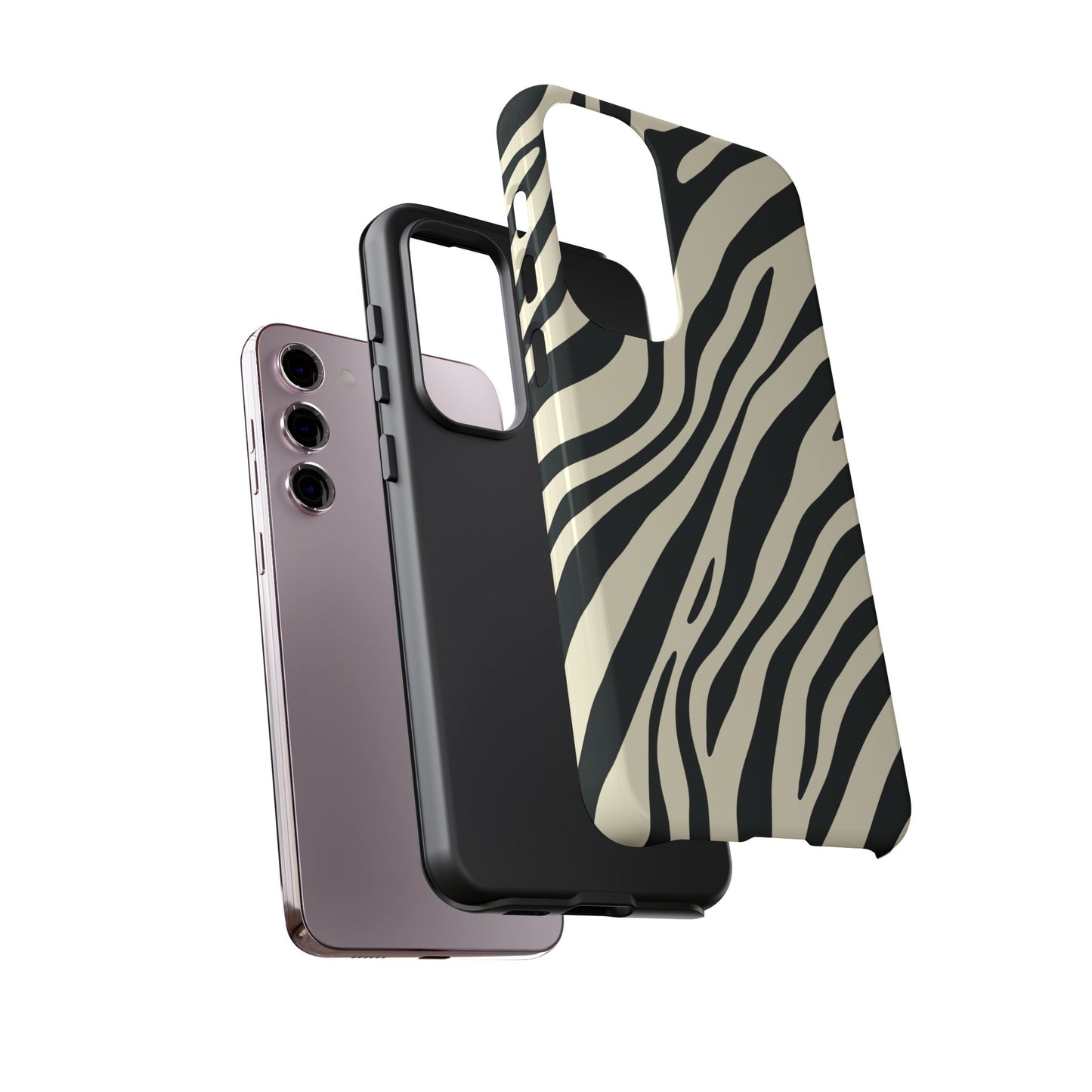 Modern Neutral Zebra Print Phone Case