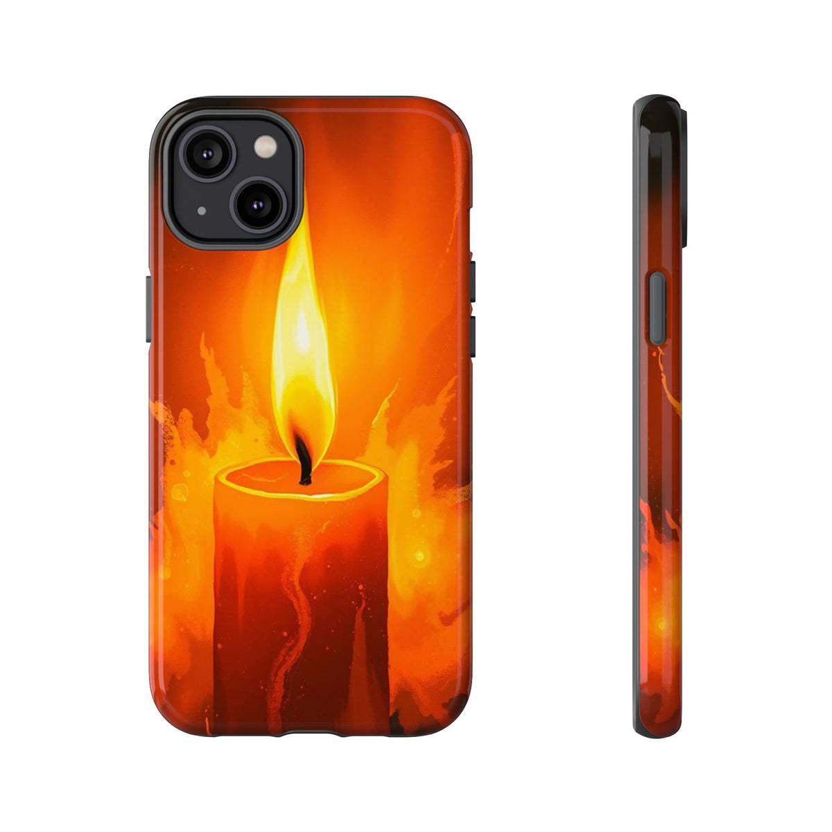 Red Candle Phone Case - Multicolor Phone Case - iPhone 14 Plus / Glossy
