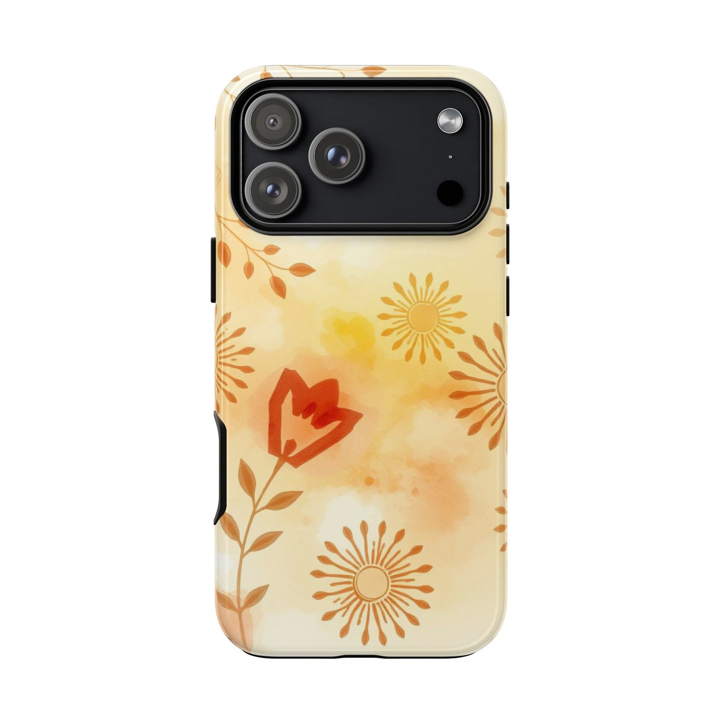 iPhone 17 Pro Max / Glossy Phone Case - Boho Chic Watercolour Pattern Phone Case
