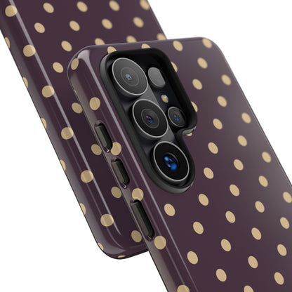 Purple with Yellow Dot Pattern Phone Case