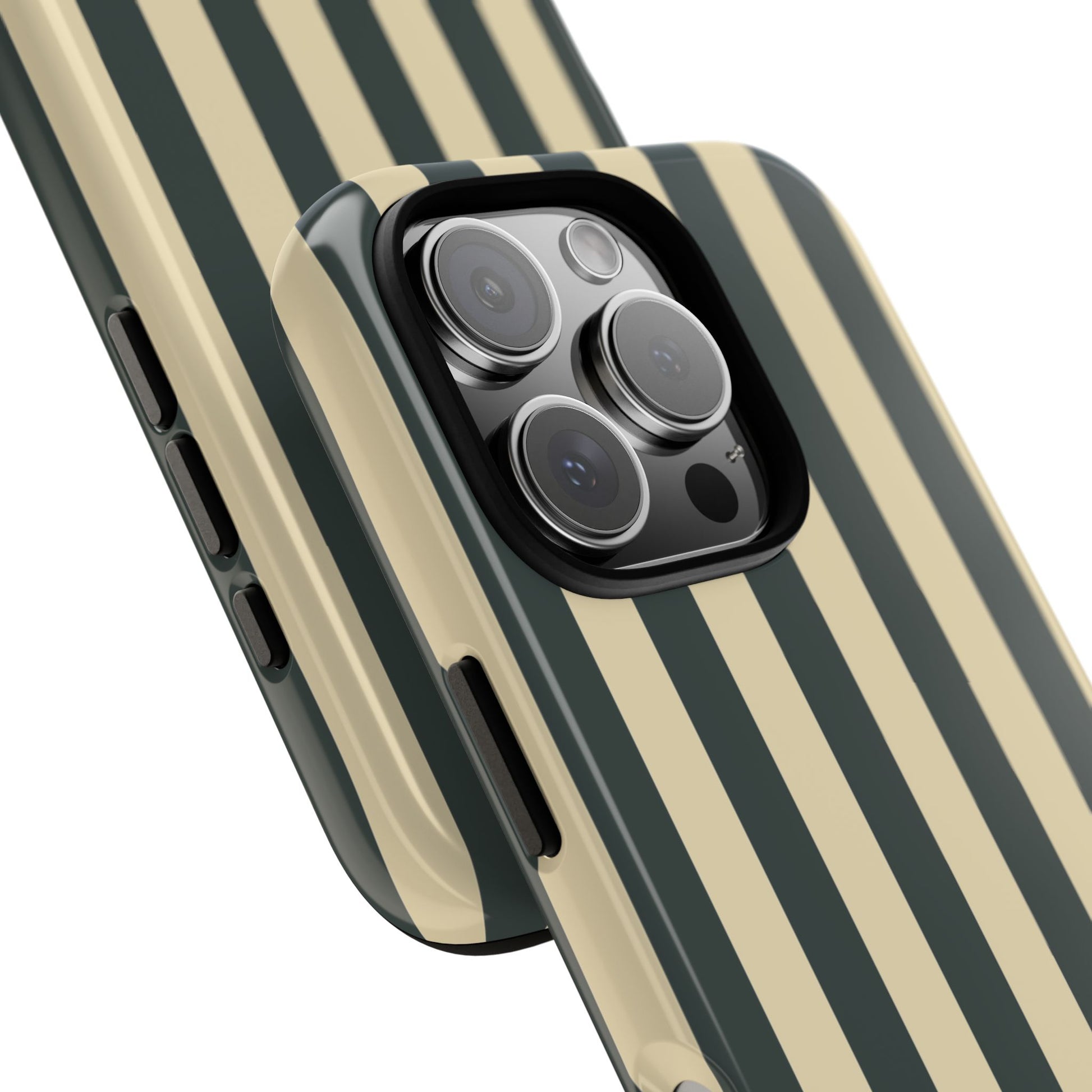 Phone Case - ’Green & Beige Stripe Pattern’ Phone Case