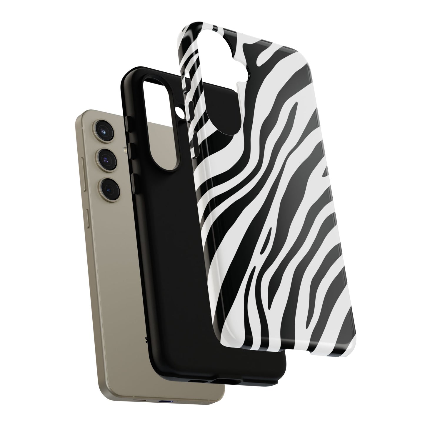 Modern Monochrome Zebra Print Phone Case